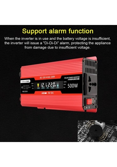 Dancemonkey 500w Araba Güç İnvertörü 12v İla 220v Ac Dönüştürücü Güneş Enerjisi