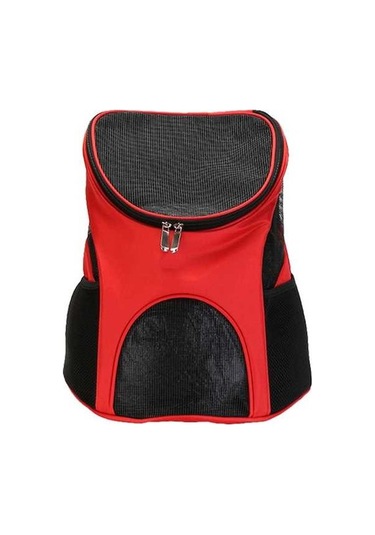 Dm Cbtx Taşınabilir Katlanır Nefes Alabilir Evcil Hayvan Taşıyıcı Sırt Çantası 45x36x31cm Kırmızı