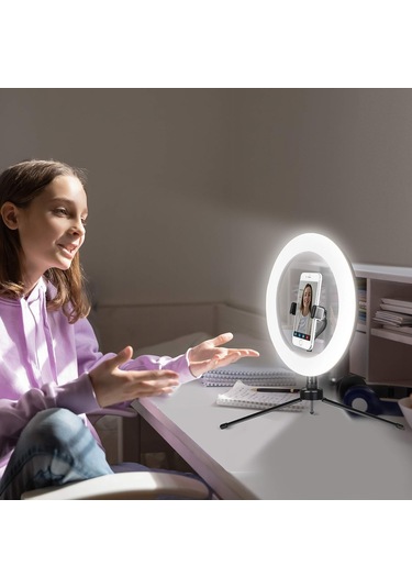 Gaman Tripodlu Youtuber Selfie Led Işıklı 10" Masaüstü Tripod 26 CM