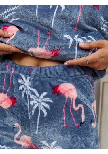 Siti Teks Üşütmeyen Ev Pijama Takımı 36103006 Mavi