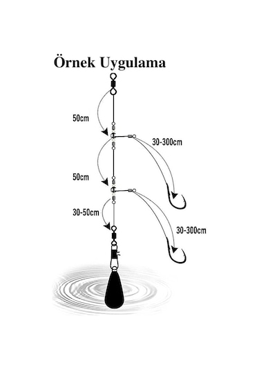 MSO Olta Balıkçılık Paslanmaz Çelik Fosforlu T Fırdöndü (Mod-A)