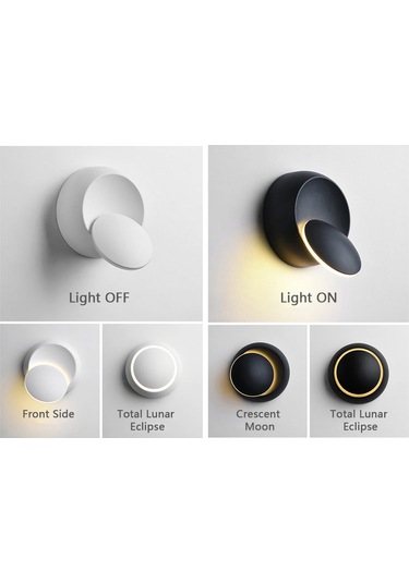 Springsun 360 Dönebilen Modern Led Duvar Lambası - Yatak Odası, Salon Ve Koridorlar İçin Şık Aydınlatma Diğer