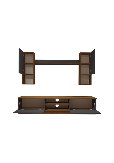 Decoraktiv Eko 5dab Mdf Dvd Tv Ünitesi Tv Sehpası Ceviz - Antrasit