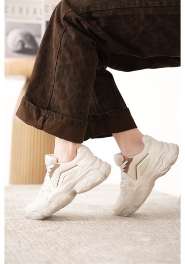 Daxtors D0141 Kadın Günlük Ortopedik Sneaker Spor Ayakkabı Taba