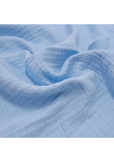 Ezh Pamuklu 4 Kat Müslin Bebek Battaniyesi 120 X 110 Cm Mavi