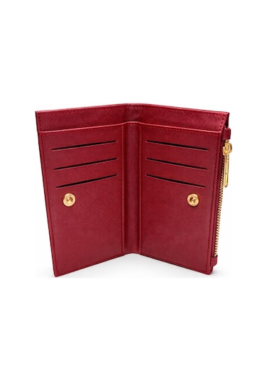 Adelina Bags Kadın Timsah Deseni Görünümlü Basic Küçük Bordo Cüzdan Bordo