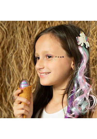 Lukky Unicorn Klipsli Mavi/pembe Saç Tokası 35 Cm