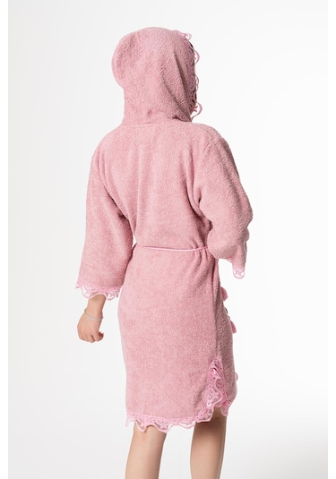 Rosa Gelin Bornoz Set 5 Parça Dantelli Fantezi Çeyizlik Takım Pembe
