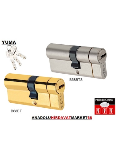 Yuma Pirinç Bilyalı Barel Tuzaklı Kapı Bareli 68mm Çelik Kapı Göb