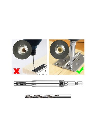 Yaozixia 16 Parça Kendinden Merkezleme Matkap Ucu Seti 1 Altıgen Anahtar İle Ahşap İşleme Pencere Kapı Menteşeleri İçin 16 Parça Yedek Matkap Uçları