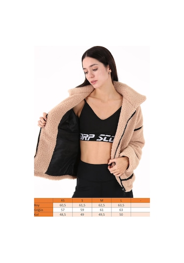 Scorp Shine Casual Kadın Peluş Mont Camel Standart Çok Renkli