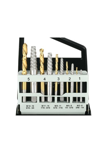 Singree 10 Adet Vidalı Çıkarma Ve Matkap Ucu Seti - Taşınabilir Hasarlı Vida Sökme Aleti 112 Karakter