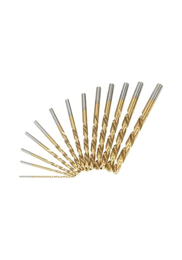 Pazly 13 Adet Sol Dönüşlü Titanyum Kaplama M2 Hss Matkap Ucu Seti - Kırık Vida Çıkarma İçin