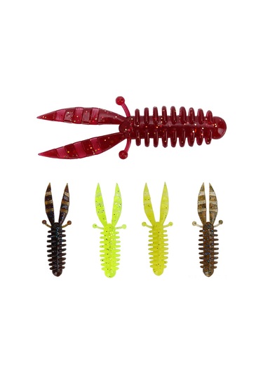 Springsun 5 Adet Yumuşak Karides Yem 5,5cm - Tatlısu Balıkçılığı İçin Gerçekçi Hareketli Yapay Yem