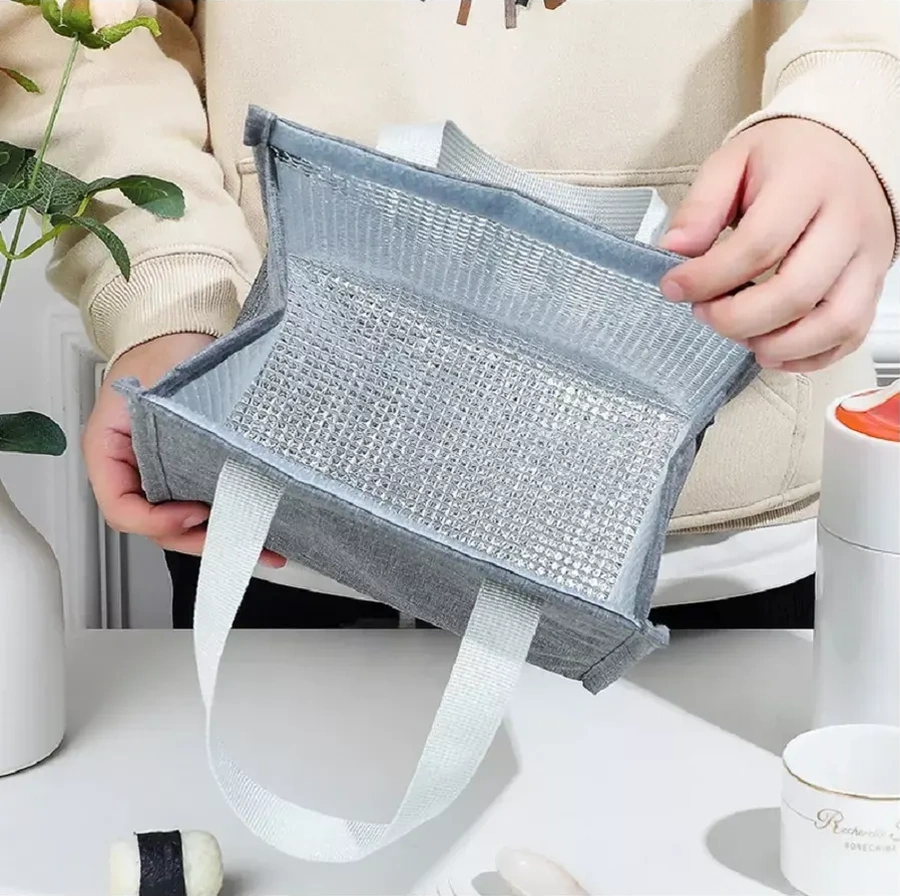 My Art Home Öğle Yemeği İçin Termal Çanta, İş İçin Yemek Ve Yiyecek Çantası 313807799 Gri