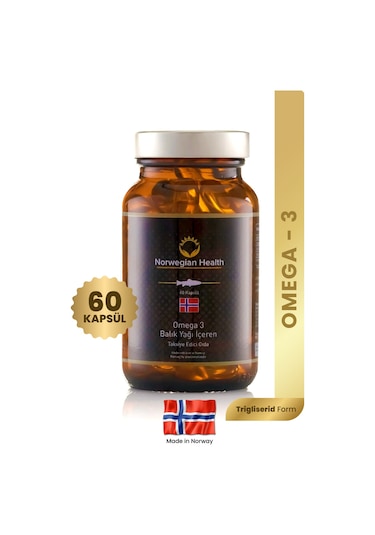 Norwegian Health Omega 3 1000 MG Somon&Morina Balık Yağı﻿ 60 Kapsül