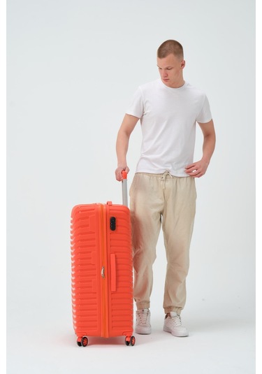 Keo-plus Turuncu Büyük Boy Silikon Kırılmaz Pp Valiz Turuncu