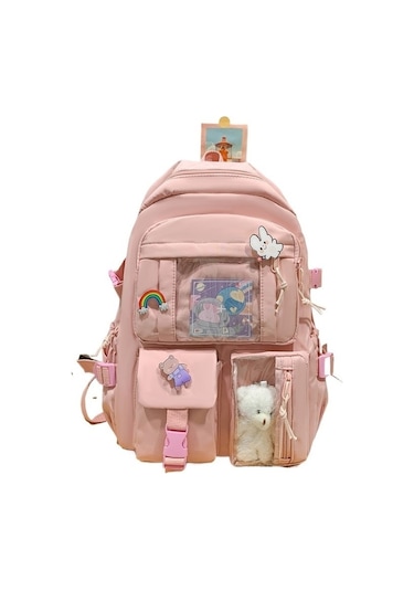 Gençler İçin Şık Ve Konforlu Sırt Çantaları, Ortaokul Ve Lise Öğrencilerine Özel Tasarım, Dayanıklı Ve Ergonomik Okul Çantası Modelleri Pembe