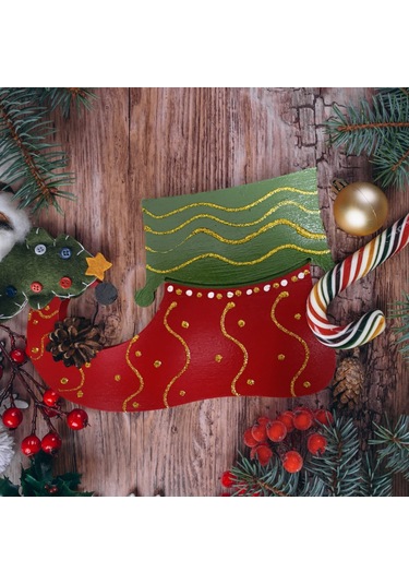 Elf Noel Ayakkabısı Şeklinde Sunumluk - Yılbaşı, Noel, Özel Etkin Diğer