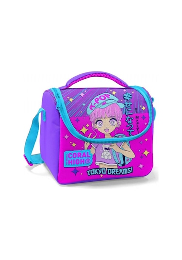 Coral High Mor Pembe Kpop Kız Çocuk Beslenme Çantası