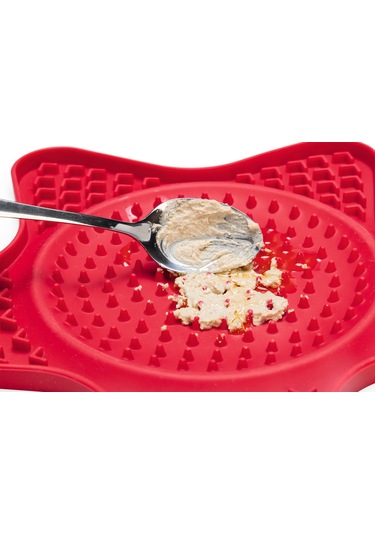 Beeztees Yavru Köpek Yaş Mama Yeme Oyuncağı, Yıldız Şeklinde, Silikon, Kırmızı, 20x20cm