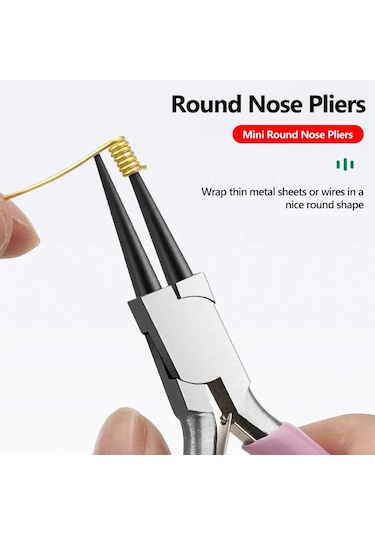 8 Stil Takı Pense Araçları Ve Ekipman Seti Uzun İğne Yuvarlak Burun Kesme Tel Round-nosed Pliers