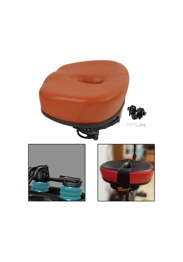 Suntek Elektrikli Bisiklet Sele Kalınlaştırılmış Kahverengi