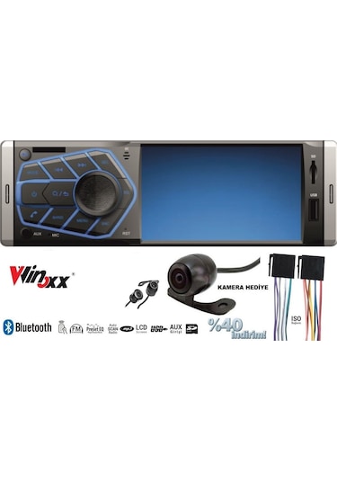 Ekranlı Multicolour Oto Teyp Bluetooth/Usb/Sd (Yeni Seri)