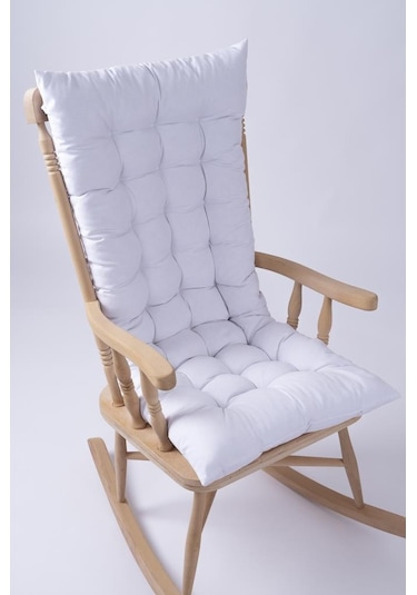 Altınpamuk Lüx Sallanan Sandalye Minderi Selen Bağcıklı 120x50cm Sadece Minder Beyaz