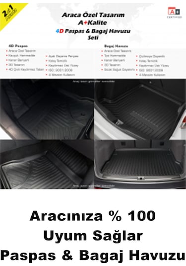 Volvo Ex40 2023+ Araca Özel Lüx 3d Paspas Ve Bagaj Havuzu