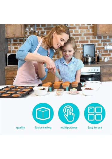 Fırın Tepsisi İstifleme Klipsleri, Tekrar Kullanılabilir Kurabiye Tepsisi İstifleme Klipsleri Mavi