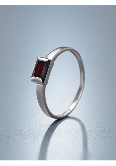 Uvelirnye Tradicii 925 Ayar Gümüşten Doğal Grenat Taşlı Yüzük 292020275 Gümüş