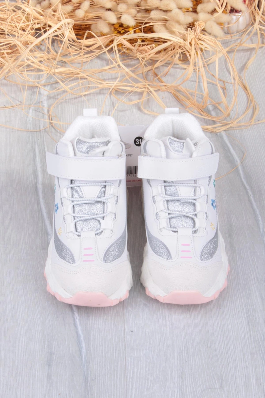 Fort Cool Bella Rahat Sıcak Astar Kaymaz Taban Kız Çocuk Bot Beyaz