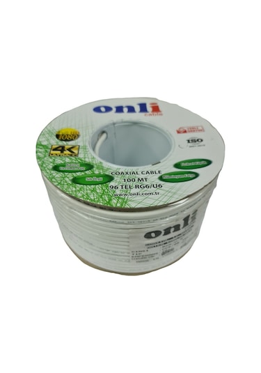 Onli RG6U6 Beyaz Anten Kablosu 100 M 96Tel