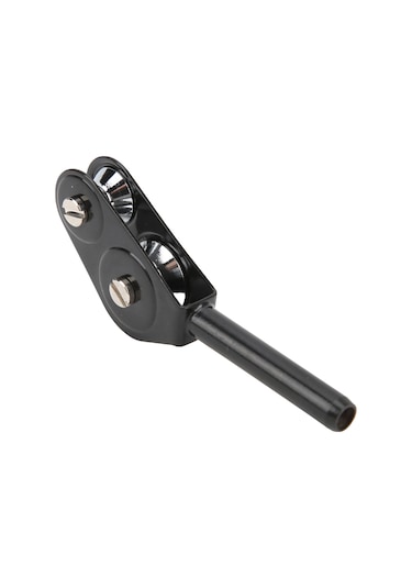 Xindoker Siyah Tüm Allyuminyum Çift Katrol Rehber Halka - 6.0mm, Ağır İp Ve Büyük Balık İçin Dayanıklı, Kolay Kurulum, Deniz Kamçı Aksesuarı