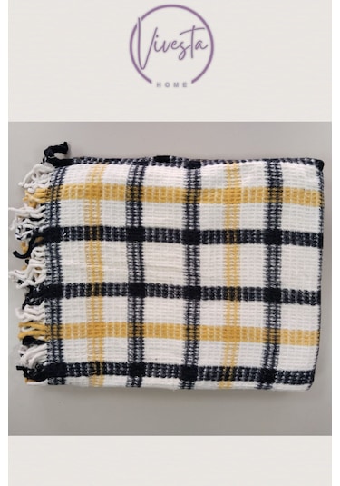 Yumuşacık Scotch Battaniye 150 200 Cm Sıcak, Şık Ve Konforlu Tasarım Sarı - Siyah