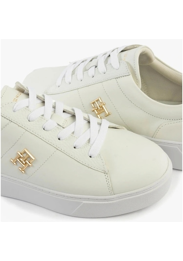 Tommy Hilfiger Platform Court Sneaker Metallıcs Krem