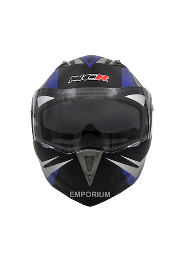 Ncr Çene Açılır Mat Mavi Motosiklet Kaskı Vizörlü Ece Belgeli Mat Mavi