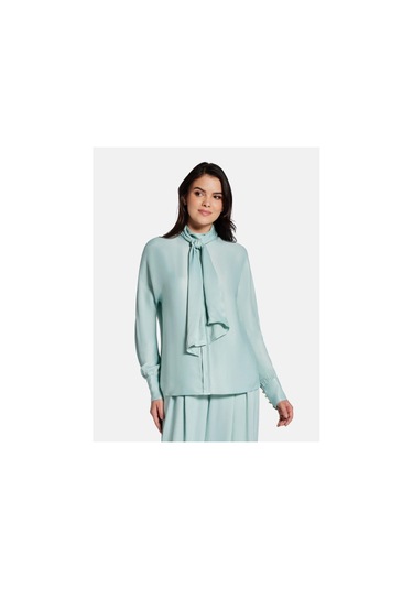Guess Kadın Yeşil Claire Uzun Kollu Bluz Yeşil