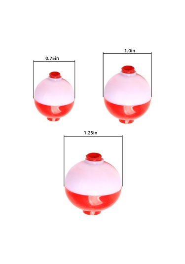 50 Adet Balıkçılık Bobbers 1 Inç Snap On Şamandıra