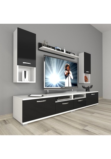 Decoraktiv Eko 5220da Mdf Tv Ünitesi Tv Sehpası Beyaz - Siyah