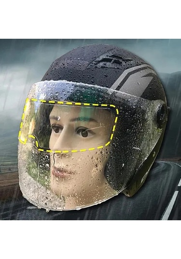 Chuangyinshop Mix 4pcs Motorcycle Kask İçin Anti Fog Ve Yağmurluk Film Net Nano Kaplama Görüş Koruma Dayanıklı