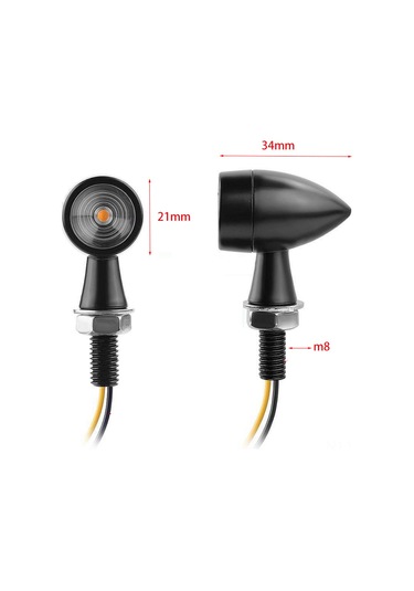 Yifomall 8mm Motosiklet Led Sinyal Lambası - Suzuki, Kawasaki, Yamaha İçin Parlak Ve Dayanıklı