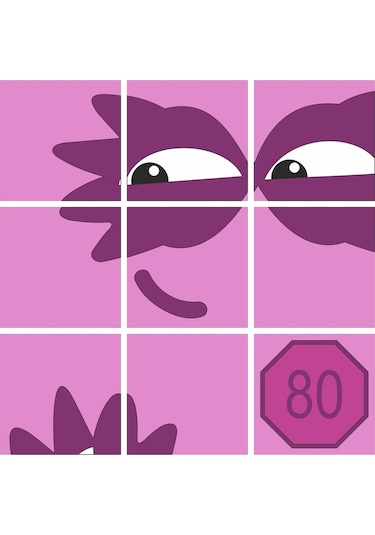 Number Blocks Matematik Eğitici Birim Küp Snapcubes /71-80 Sticker 18 Pcs