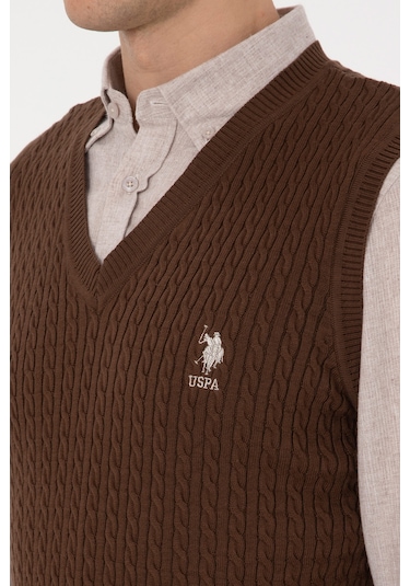 U.s. Polo Assn. Erkek Kahverengi Süveter 50318160-vr029 Kahverengı