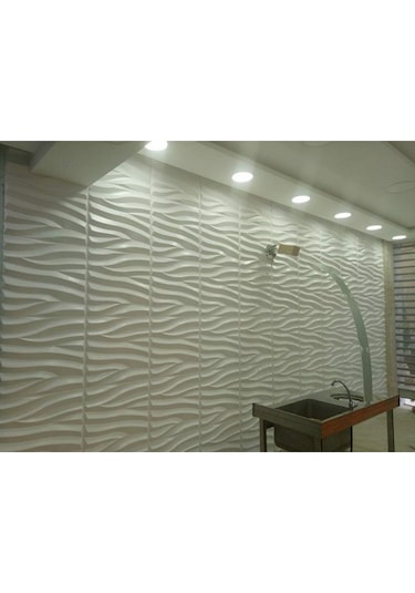 3 Boyutlu Boyanabilir Pvc Duvar Paneli Modern 50-50 Cm 4 Adet-1 Metrekare