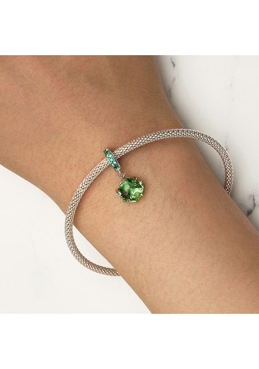 Bsc896 S925 Ayar Gümüş Yeşil Ağaç Hayat Dıy Kolye Bilezik Aksesuarları Çok Renkli