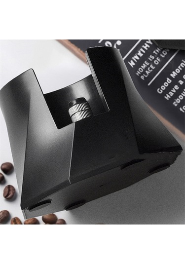 Xurunkeji 51/53/58mm Saplı Kahve Tamper Tutucu, Kaymaz Tabanlı, Kafe, Restoran Ve Dükkanlar İçin Yüksekliği Ayarlanabilir Düzenleyici Siyah