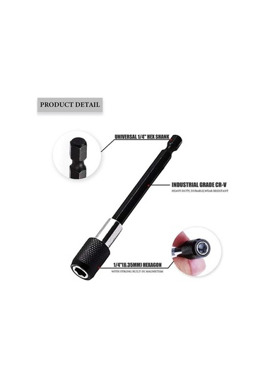 Tongxida 105 Dönüşlü Elektrikli Vidalama Seti - 7 Parça Manyetik Uzatma Çubuklu, Dar Alanlar İçin, Akıllı