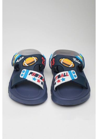 Günlük Unisex Çocuk Sandalet Esnek Kaymaz Taban Yazlık Ev Okul Kreş Ayakkabı Ps940-ps955 Lacivert